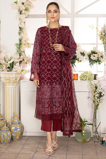 Adan Libas Red Vine Camellia Chiffon Collection 2022 Online Shopping